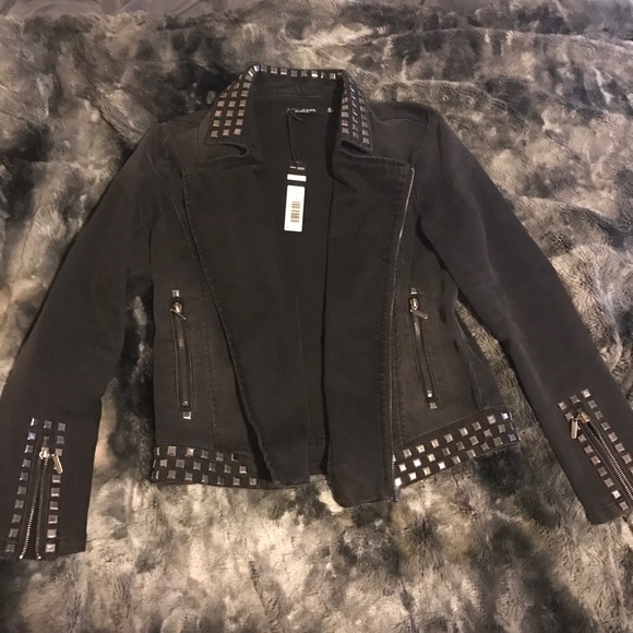 Max Jeans Jackets & Blazers - Max Jeans Black Jean Studded Jacket